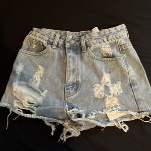 Ripped jeans shorts